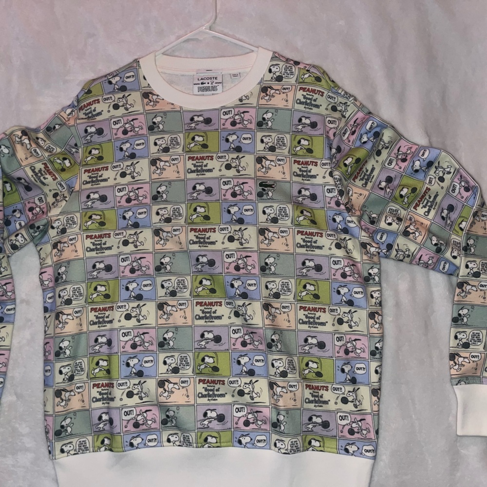 Lacoste Peanuts Cartoon Print Sweatshirt